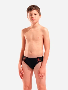 Детские плавки для мальчика Arena Poseidonia Swim Briefs 009009-504 128 см Черный/Коралловый (3468337648185)