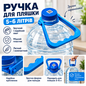 Ручка для переноски бутылок 5-6 л, удобная ручка для бутылей с водой