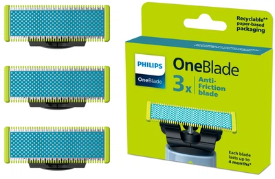 Змінні леза Philips OneBlade QP235/50 (3 шт) для надчутливої шкіри (8720689045612)
