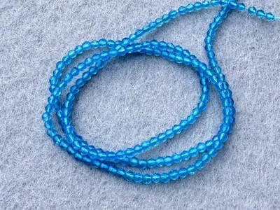 Намистини з шпінелі на нитці 2 мм сині (NK-22451)