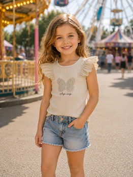 Футболка Butterfly Magic Kiddo бежевий 116 см