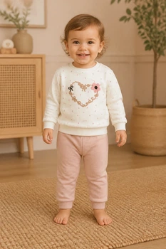 Костюм теплый Lovely Heart Kiddo пудровый 86 см