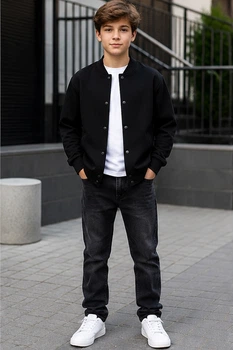 Бомбер «Urban Basic» Kiddo Чорний розмір 152 (KIDDO-CA72BC5343F44646ADB6E6CB21AD5B25)