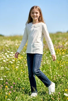 Кофта с кружевным воротничком Kiddo молочный 158 см