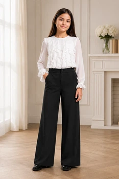 Брюки для дівчинки Palazzo Naomi Kiddo Чорний розмір 164 (KIDDO-3276D7A296124325A8854E34D92A0550)
