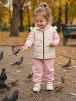 Жилетка утепленная Little Bird Kiddo молочный 80 см