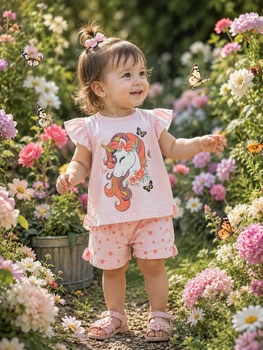 Комплект Unicorn Dream Kiddo пудровый 80 см