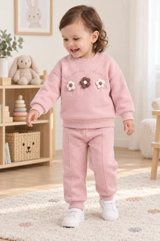 Комплект теплый «Cozy Flowers» Kiddo розовый 92 см