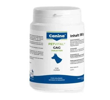 Пищевая добавка для собак Canina Petvital GAG (для суставов) - 180 г, 180 табл.