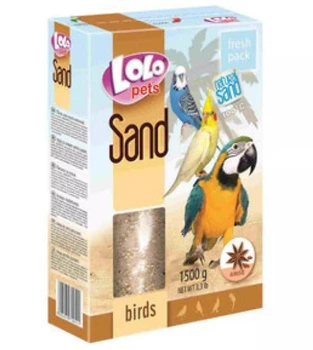 Песок для птиц "Lolopets" с ракушками, 1,5 кг