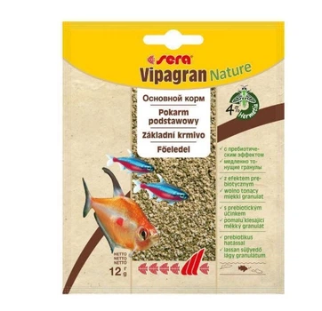 Сухой корм для рыб Sera vipagran Nature гранулы - 12 гр.