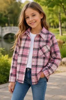 Тепла сорочка Crystal Check у камінчиках Kiddo Рожево-сіра розмір 146 (KIDDO-9A2D6B554CAA481F8B6232BDCCD23DC6)