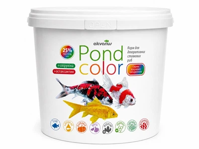 Корм для прудовых рыб Аквариус Понд Колор, палочки (Pond Color) - 3 л (0.7кг)