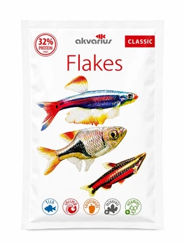 Корм для аквариумных рыб Аквариус Классическое меню, хлопья (Classic menu flakes) - 20г