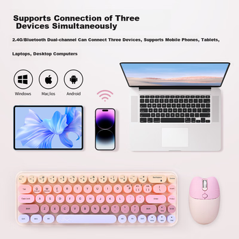 Мышь Rantopad RF68 Wireless/Bluetooth Rose