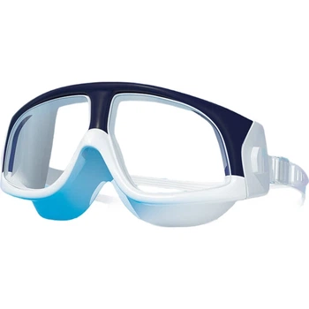 Очки для плавания BALNEAIRE Fashion Large Frame Myopia Swimming Goggles, High Definition Anti-Fog Swimming Vacation Equipment, YJ010 Deep Sea Blue [с покрытием]
