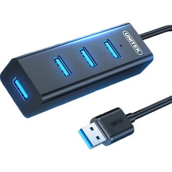 Подовжувач UNITEK USB 3.0, довгий кабель USB-розгалужувач, зовнішній багатопортовий адаптер-хаб для комп'ютера, кабель довжиною 1,2 метра з конвертером порту живлення Type-C Y-3089V