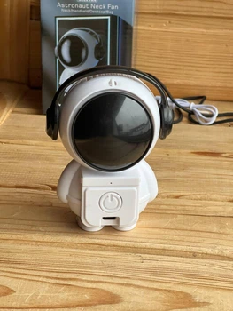 Портативний міні-вентилятор Astronaut Fan 4 в 1 акумуляторний, 3 швидкості, USB, на шию та настільний