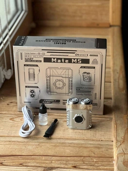 Міні електробритва акумуляторна Mate MS Trendy, портативна дорожня USB бритва для сухого гоління