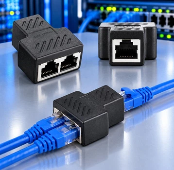 Соединитель LAN Ethernet RJ-45 – RJ-45 1/2