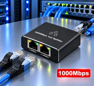 Разветвитель 1000Mb Rj45 1-2 для Интернета
