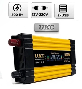 Инвертор напряжения UKC 500 Вт 12 В-220 В USB-выход