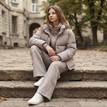 Жіночий костюм кашемір на мутоні Трійка ( кофта+штани+жилет) 50 Сірий
