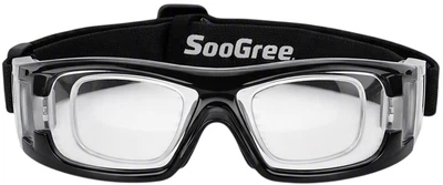 Очки спортивные SooGree G8012 с диоптриями, противотуманные, для баскетбола и футбола, левая линза -4.0 дптр