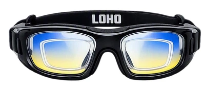 Очки для близорукости LOHO Sports для мужчин, блокирующие синий свет, сверхлегкая оправа, профессиональные защитные очки от столкновений для баскетбола, футбола и активного отдыха.