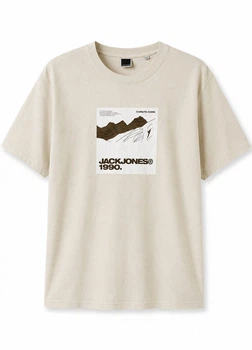 Футболка из хлопка Jack & Jones 12271611c64 M бежевая (100015816)