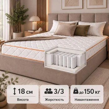 Матрас ортопедический Smart Mattresses Dual односпальный 90х200 см (2111609-90200)