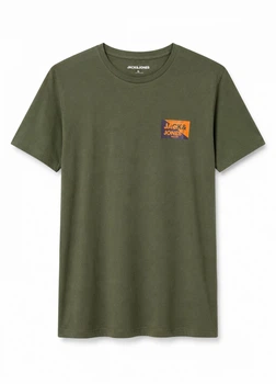 Футболка из хлопка Jack & Jones 12256804c64 M зеленая (100015458)