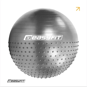 Фитбол (мяч для фитнеса) полумассажный EasyFit Hybrid EF-3012-GY Ø75 см Серый для йоги и пилатеса