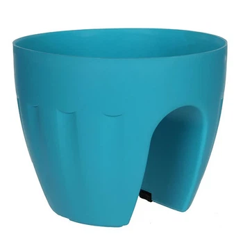 Горшок для цветов Mica Decorations пластик 21х25 см бирюзовый 4,2 л