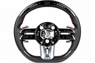 Руль AMG 2021-Style (Карбон, LED, 4pin) для Mercedes GLE coupe C167 2019- гг