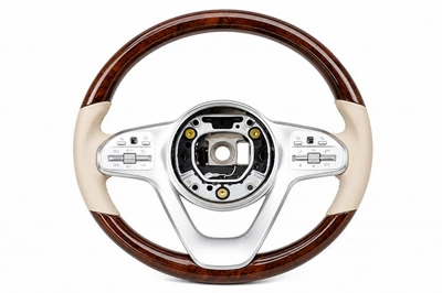 Кермо Maybach-Style (дерево -2026 бежевий, 3pin) для Mercedes GL/GLS сlass X166 2012-2019 рр