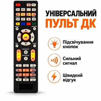 Універсальний пульт дистанційного керування RC-G008 для телевізорів різних брендів із підсвічуванням кнопок