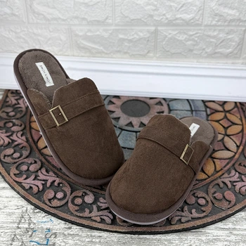 Чоловічі кімнатні тапочки VS-00101565-3 розмiр 44 (28-28,5 см) Темно-коричневі