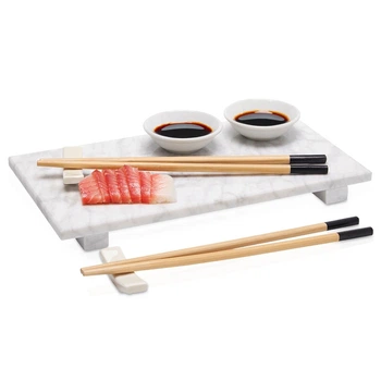Zestaw do serwowania sushi Excellent Houseware marmurowy 9 el. (8721037545068)