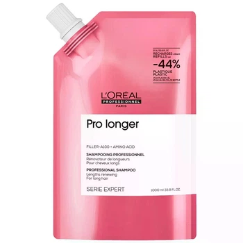 Шампунь L'Oreal Professionnel для відновлення щільності поверхні волосся по довжині Serie Expert Pro Longer Lengths Renewing Shampoo (Пакет) 1000 мл