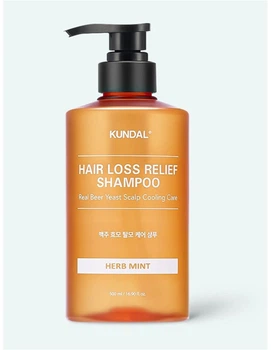 Шампунь Kundal Beer Yeast Hair Loss Relief Shampoo Herb Mint 500 мл