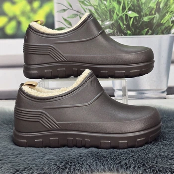 Калоші жіночі пінкові на хутрі Dago Style шоколадного кольору 39р (25,5 см) 8607