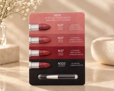 Пробник помада для губ Givenchy Le Rouge Sheer Velvet Lipstick + le rouge deep velvet + le rouge