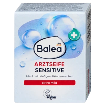 Медицинское мыло Balea Arztseife Sensitive сверхмягкое, с маслами, маслом ши и витамином E, Vegan для чувствительной кожи, 100 г