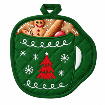 Прихватка Ardesto Christmas Green Mug 20 х 20 см (ART04GM)