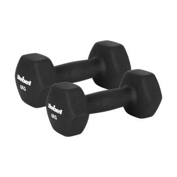 Гантелі неопренові шестигранні Rebel Active Neoprene HEX 2x6 кг (5901890124874)