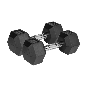 Гантелі REBEL ACTIVE HEX гумовані 2x10 кг (RBA-2325-10)