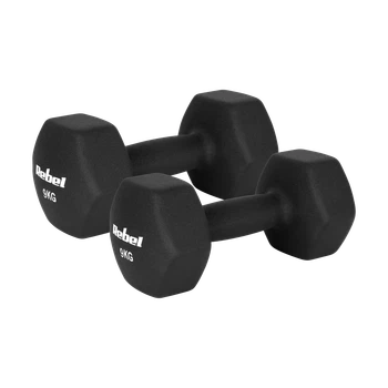 Гантелі неопренові шестигранні Rebel Active Neoprene HEX 2x9 кг (5901890124904)