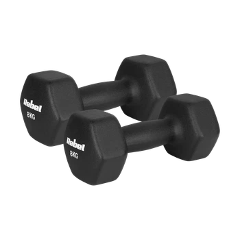 Гантелі неопренові шестигранні Rebel Active Neoprene HEX 2x8 кг (5901890124898)