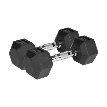 Гантелі REBEL ACTIVE HEX гумовані 2x5 кг (RBA-2325-05)